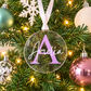 Personalised Initial & Name Clear Christmas Bauble