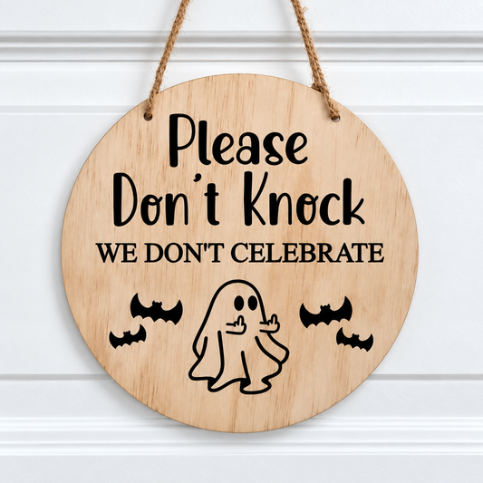 Please Don’t Knock Halloween Door Sign