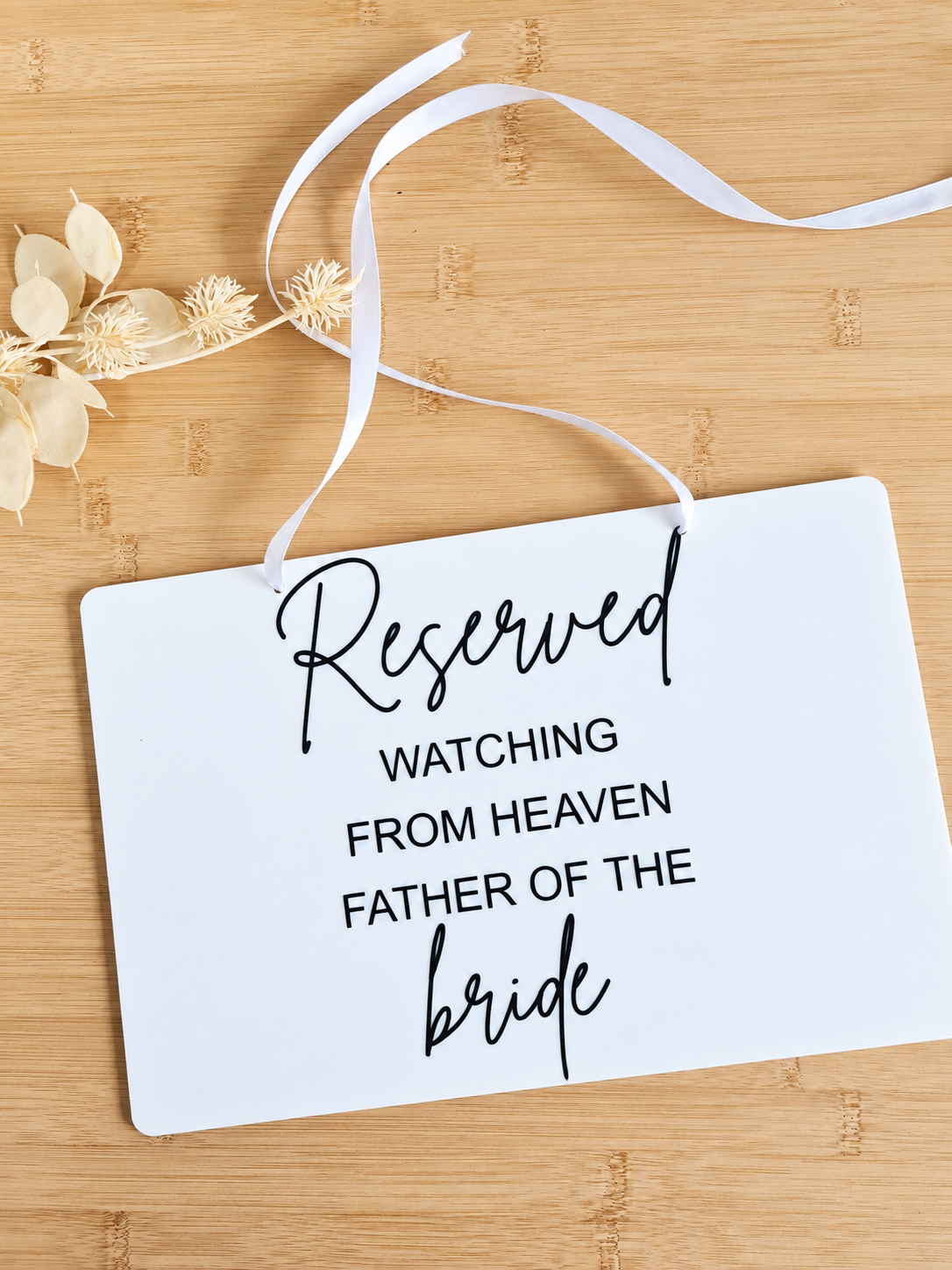 Reserved Memorial Sign