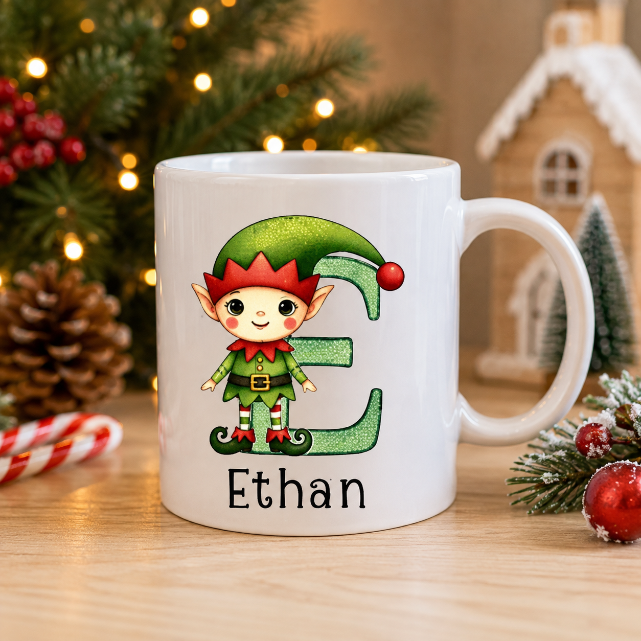 Elf Letter Personalised Christmas Mug