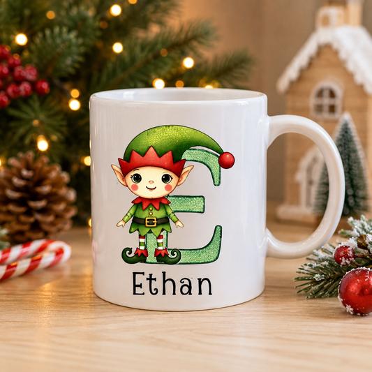 Elf Letter Personalised Christmas Mug