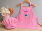 Personalised Kids Apron & Chef Hat Set – Cupcake Design