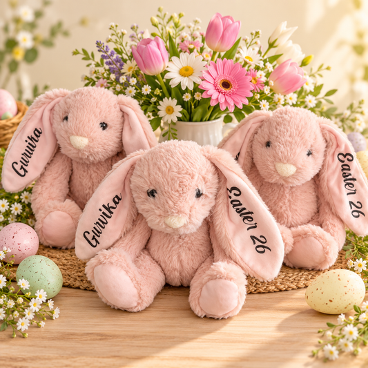 Personalised Plush Sitting Bunny