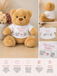 Personalised Birth Details Teddy Bear with Shirt