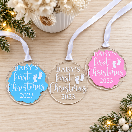 Personalised Baby’s First Christmas Bauble
