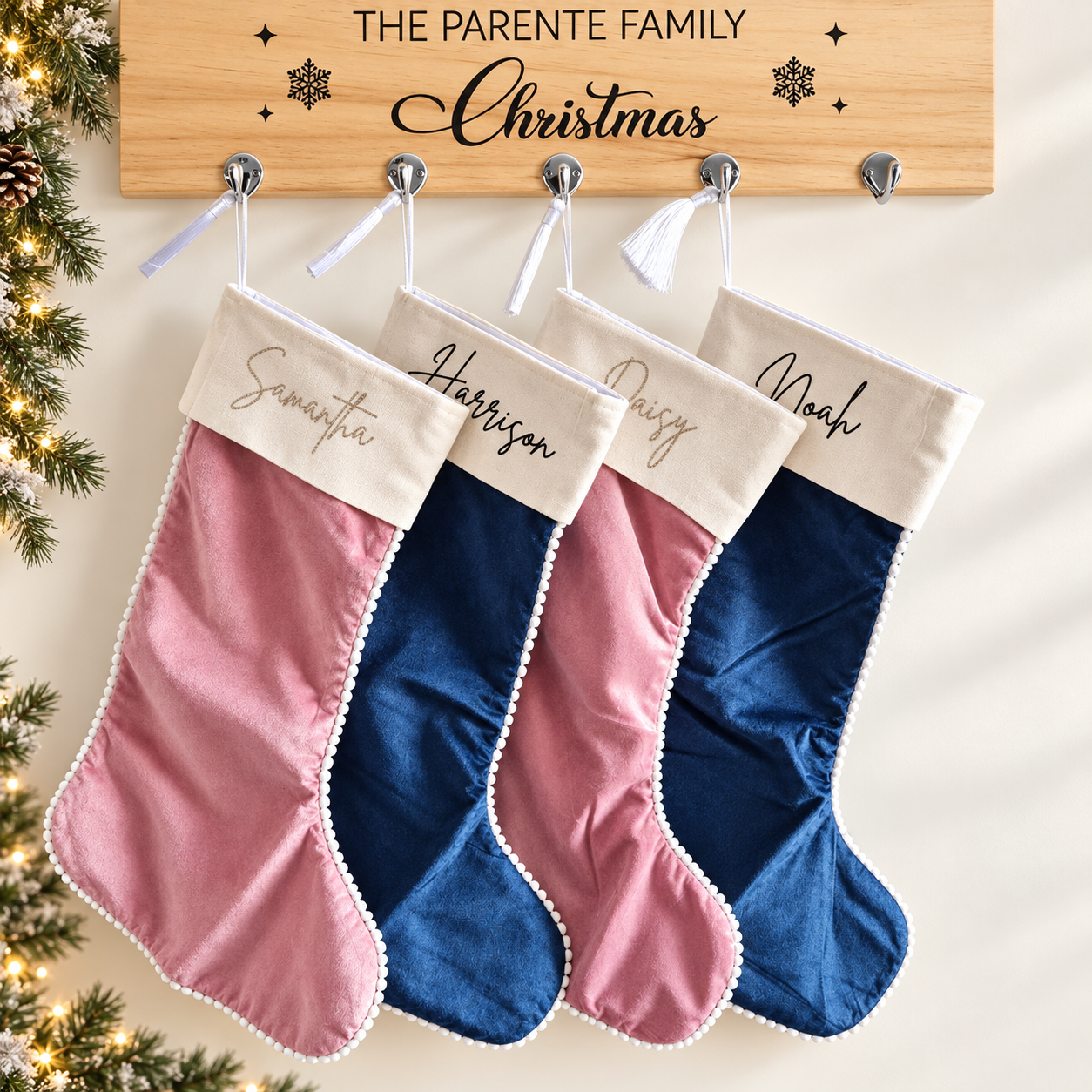 Personalised Velvet Christmas Stocking