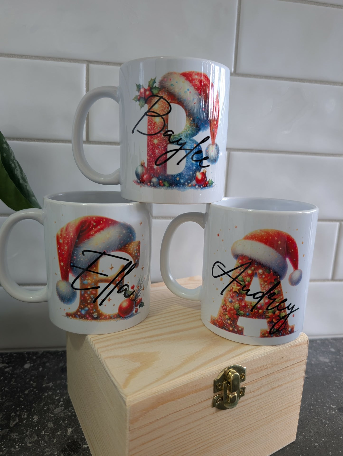 Hat Letter Christmas Mug