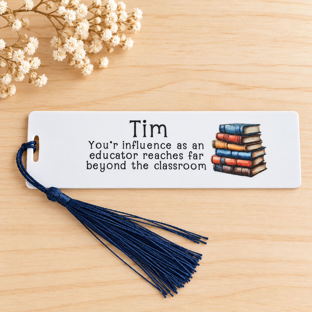 Personalised Educator Influence Aluminium Bookmark