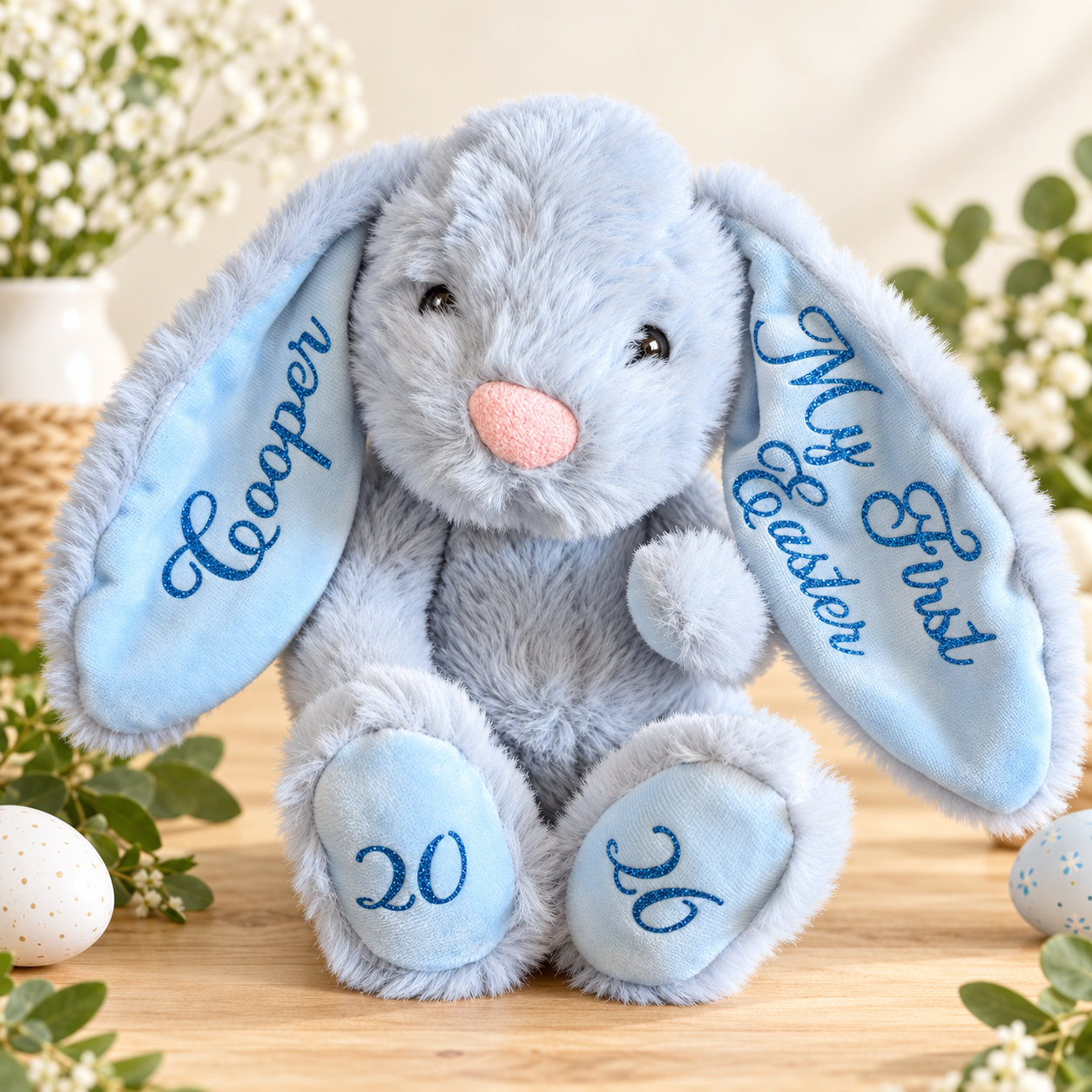 Personalised Plush Sitting Bunny