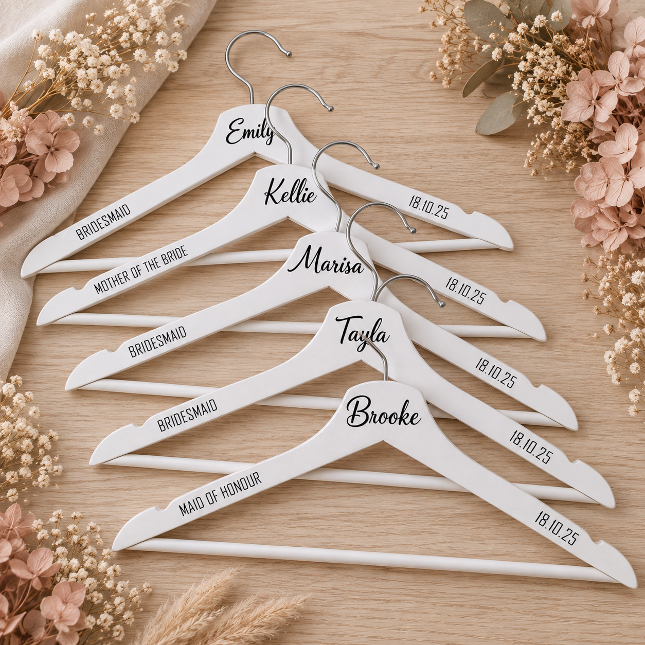 Personalised Bridal Coat Hangers
