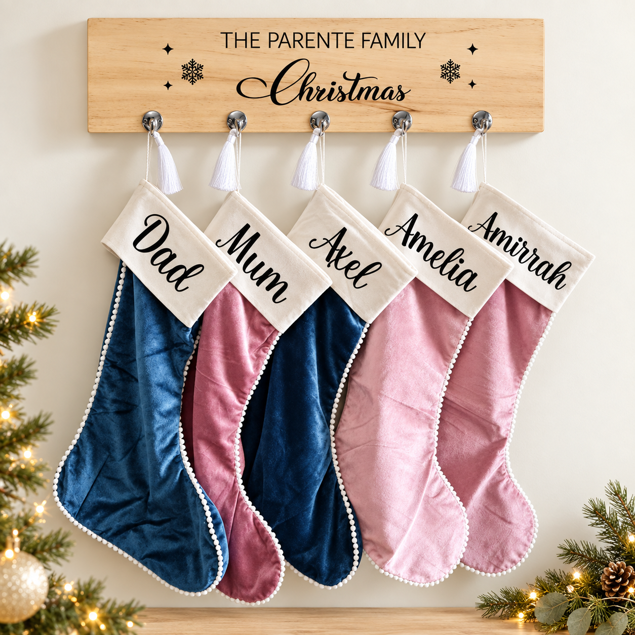 Personalised Velvet Christmas Stocking