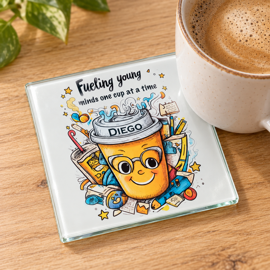 Personalised Teacher Glass Coaster