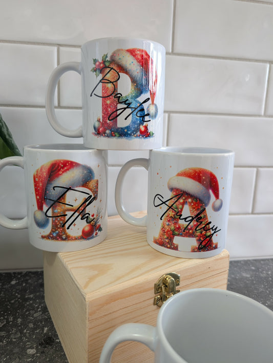 Hat Letter Christmas Mug
