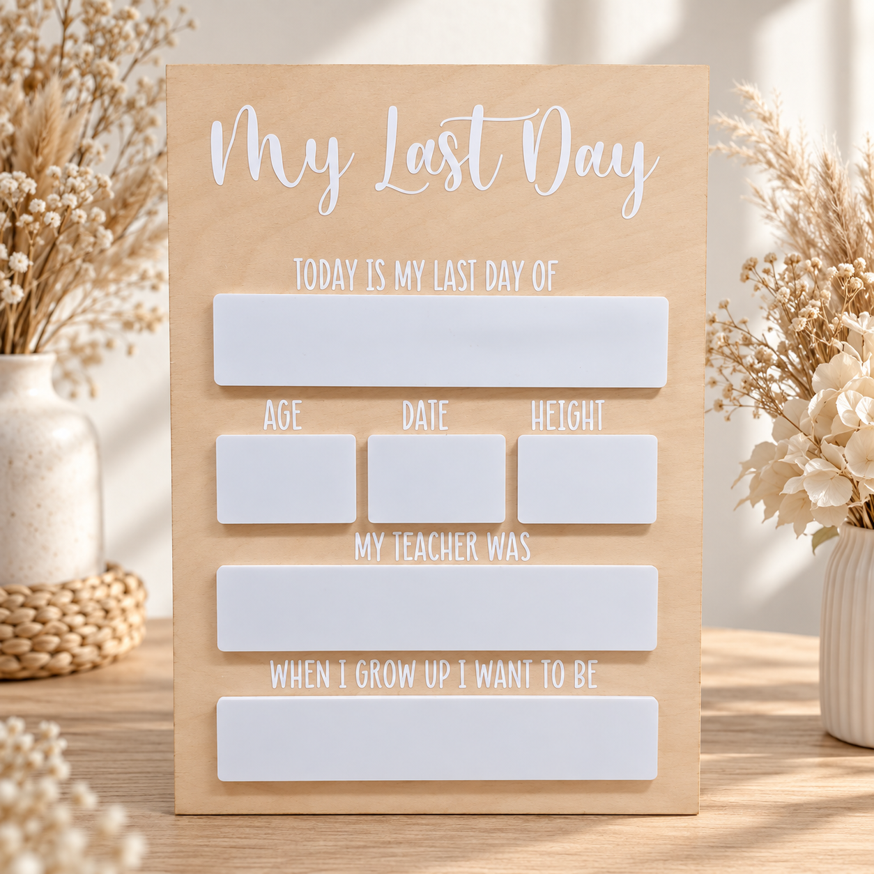 First & Last Day Board – Classic Design