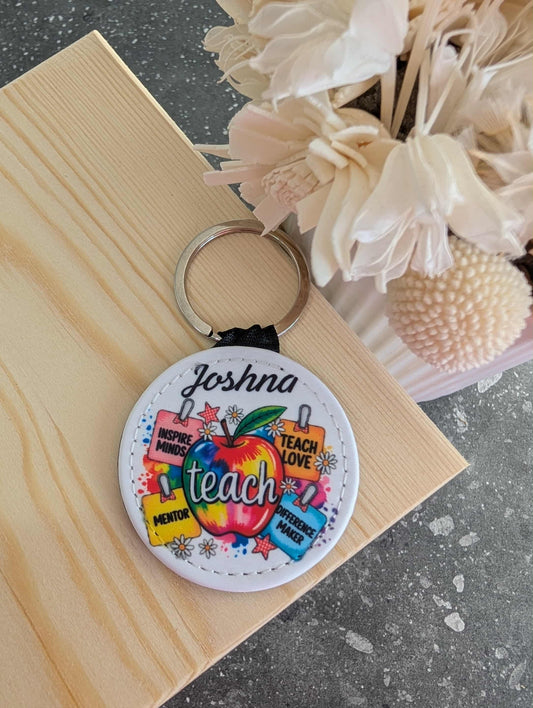 Round Teach Keyring