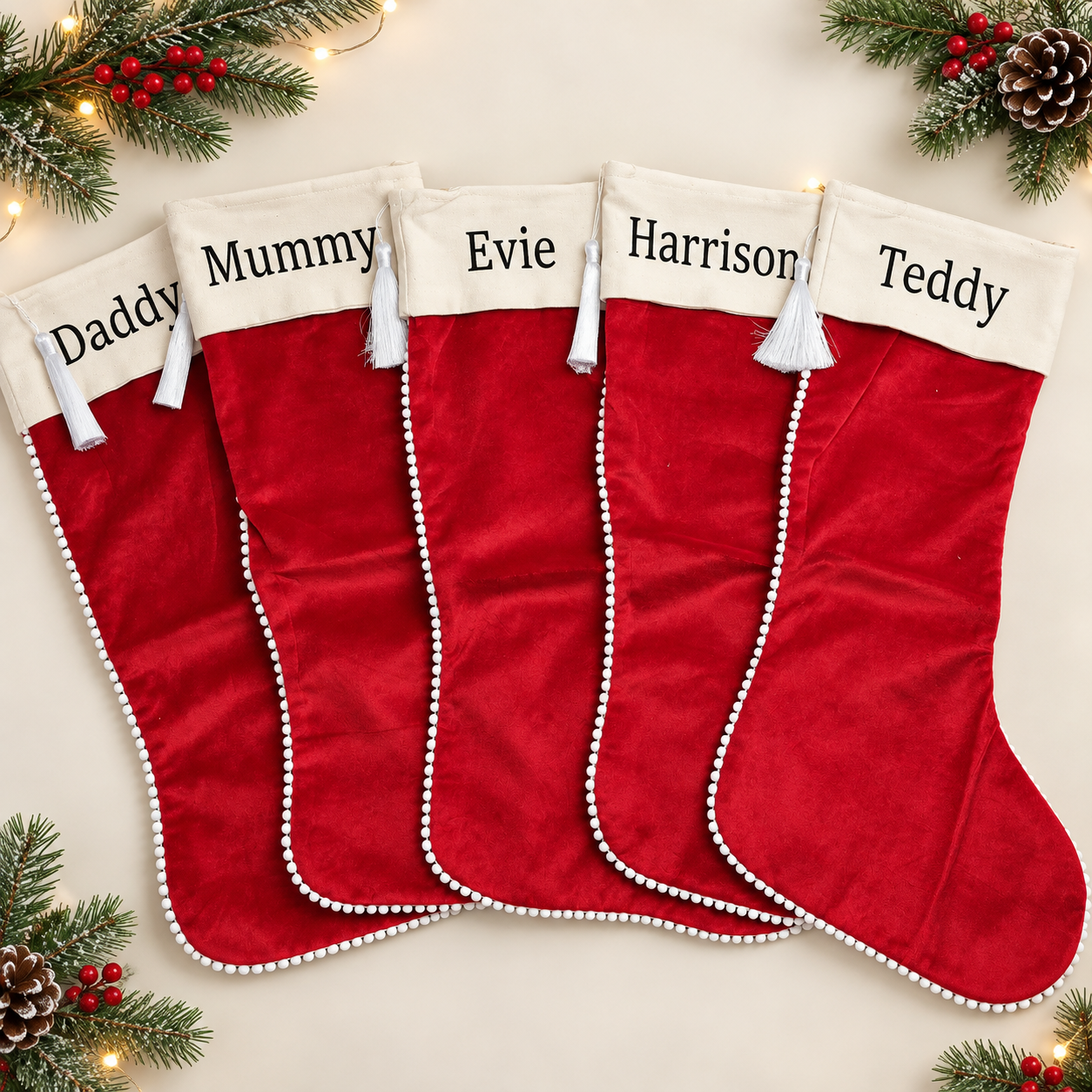Personalised Velvet Christmas Stocking