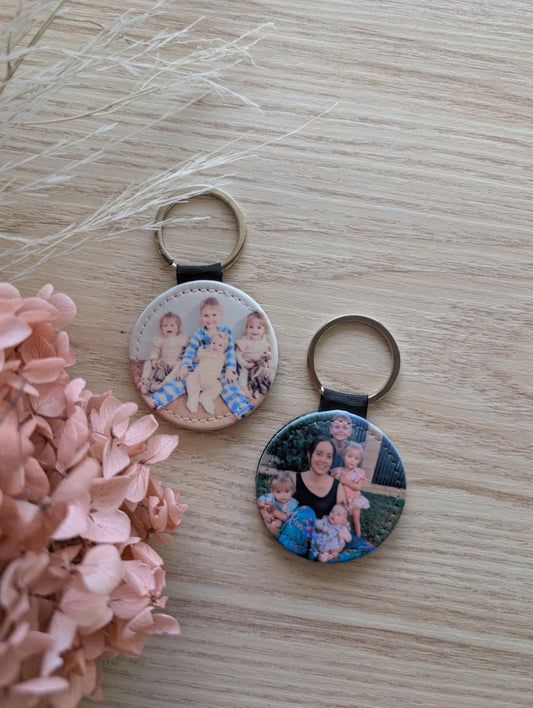 Round Photo Keyring