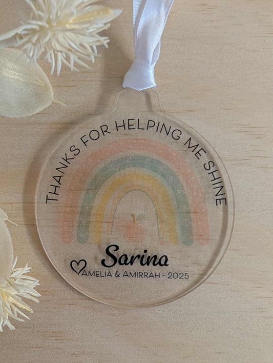 Christmas Bauble - Thank you for Helping me Shine