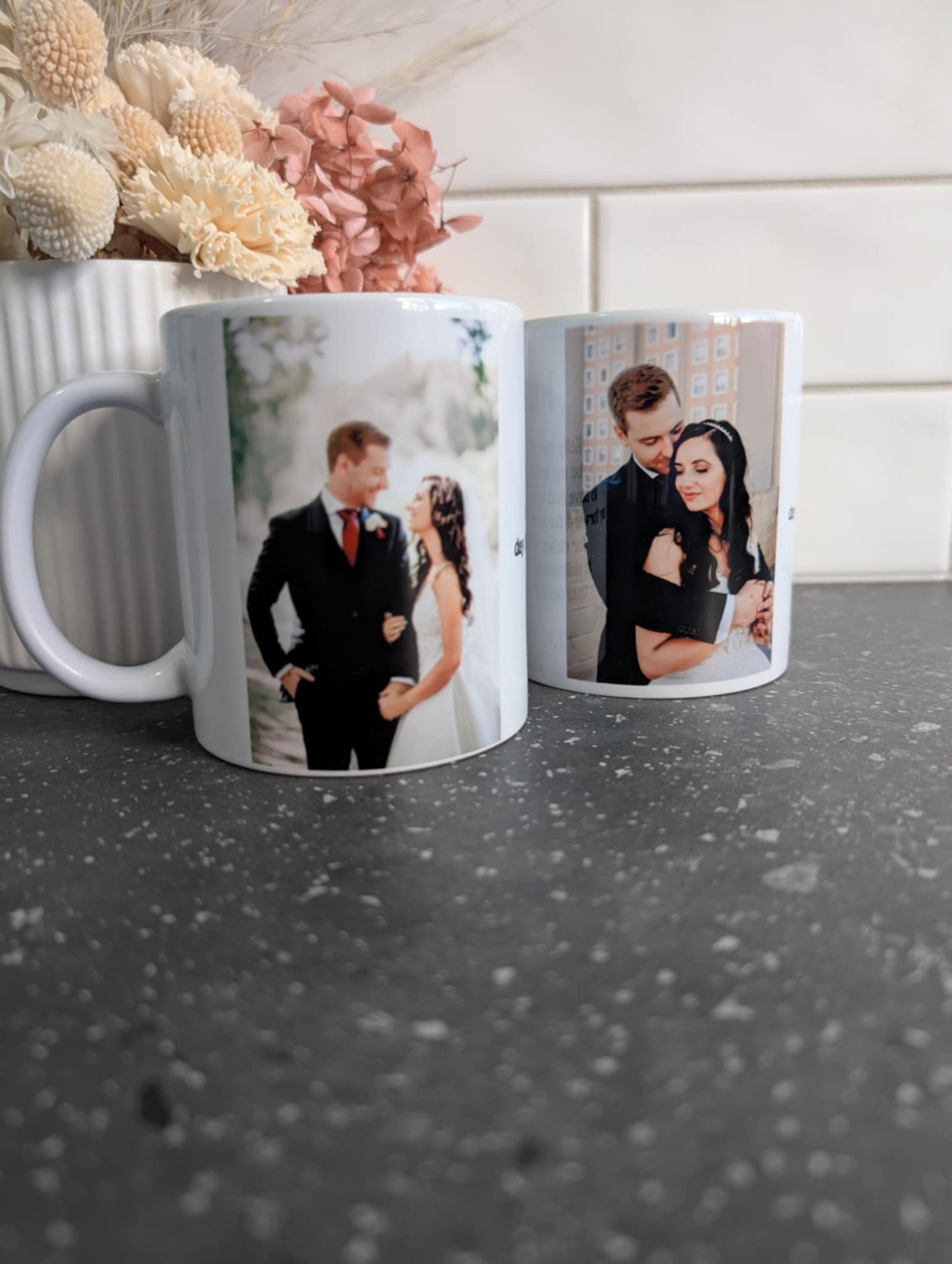 His & Hers Wedding Vow Mugs