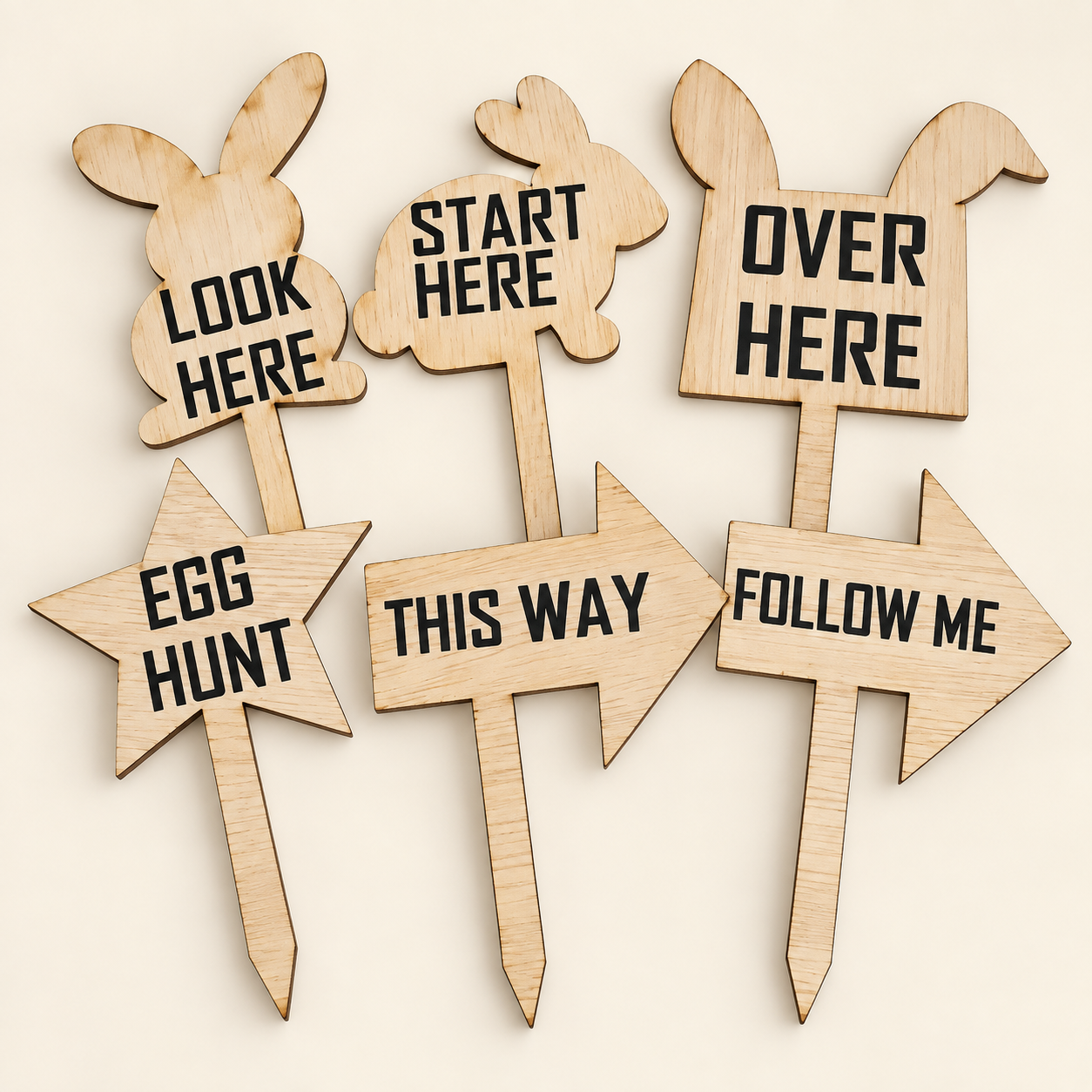 Easter Egg Hunt Signs – Set of 6