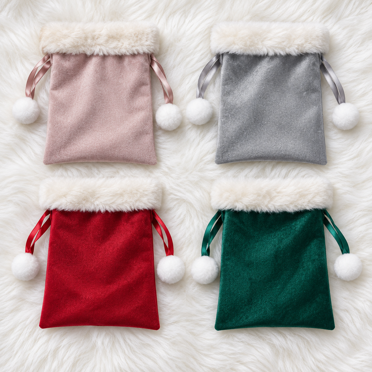 Personalised Mini Pom Pom Santa Sack