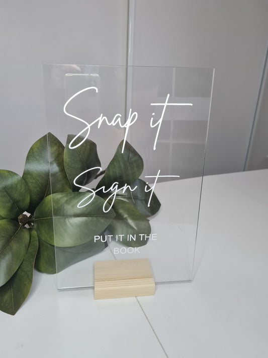 Snap It Sign It (No Camera) Sign