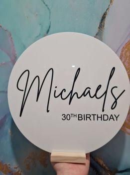 Birthday Round Sign