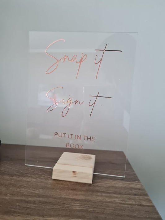 Snap It Sign It (No Camera) Sign