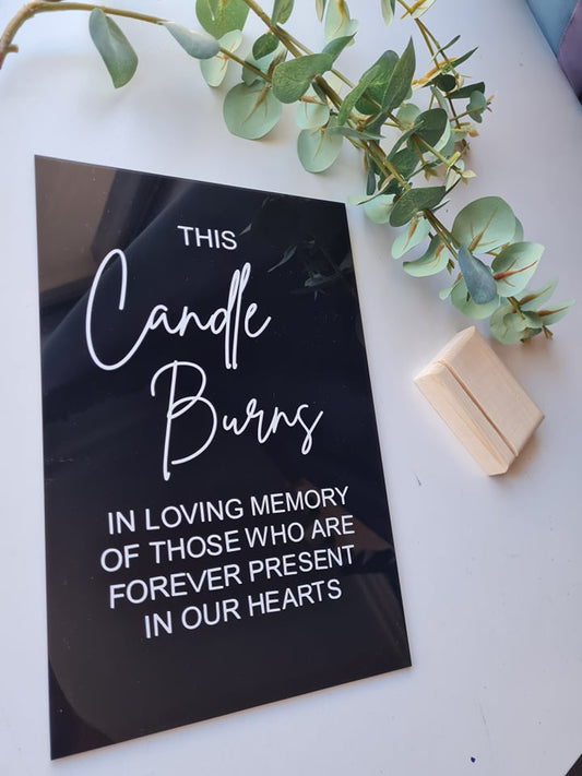 This Candle Burns Sign