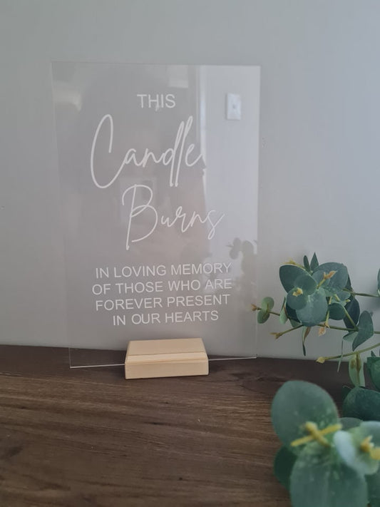This Candle Burns Sign