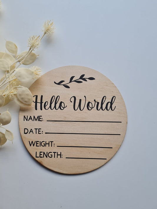 Hello World Plaque