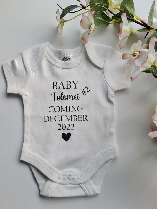 Baby #2 Coming Onesie