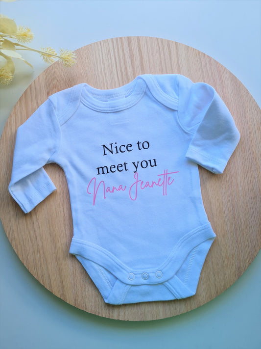 Nice to Meet You Onesie