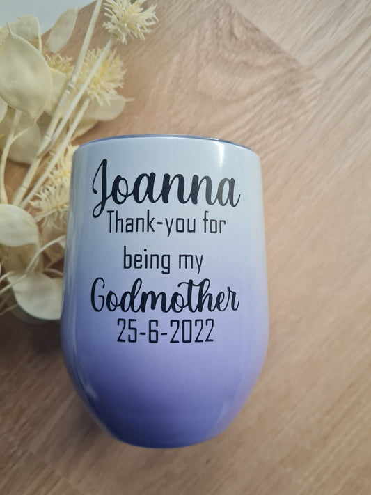 Personalised Godmother Thank You – 350ml Insulated Tumbler