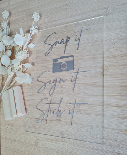 Snap it Sign it Stick it (Camera) Sign