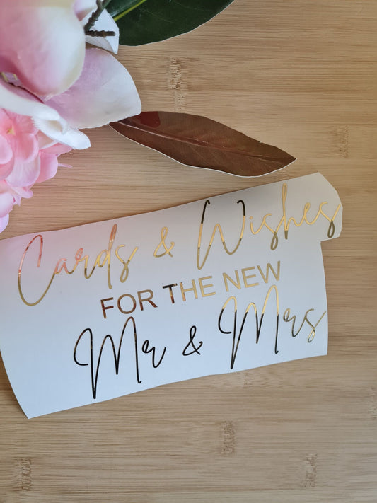 Cards & Wishes Stickers/ Decal