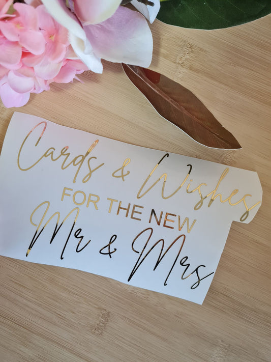 Cards & Wishes Stickers/ Decal