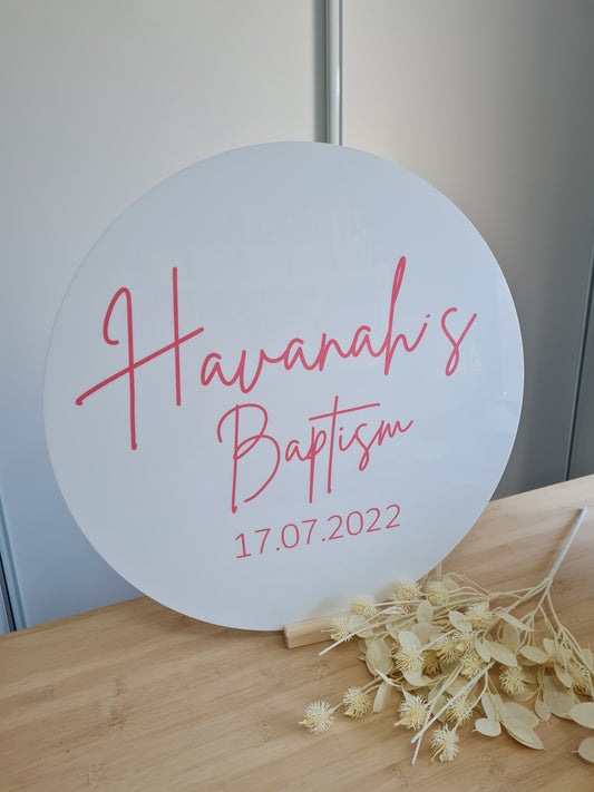 Baptism Round Signs