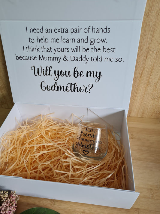 Magnetic gift box - Will you be my Godmother/ Father