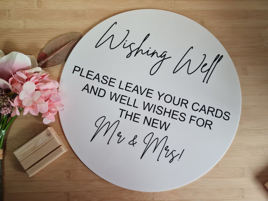 Wishing Well Round Sign