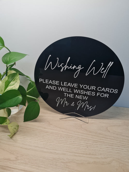 Wishing Well Round Sign