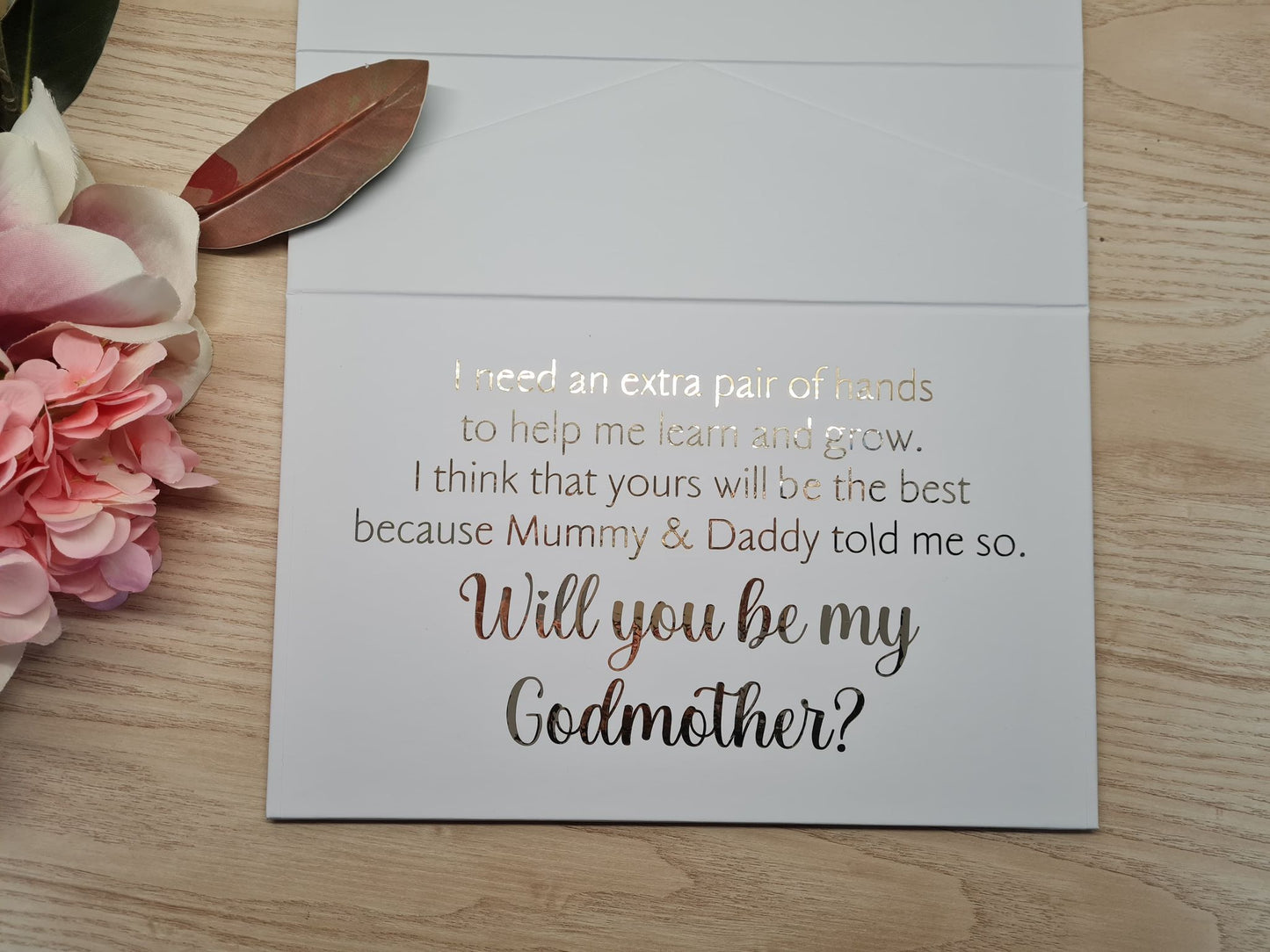 Magnetic gift box - Will you be my Godmother/ Father