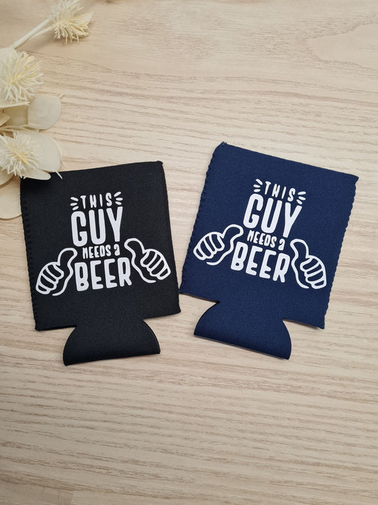 This Guy Needs a Beer Stubby Holder