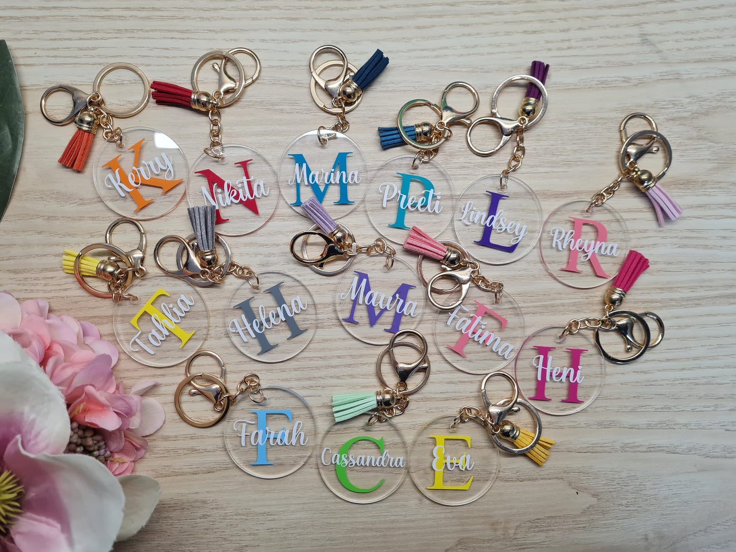 Gold Fixing Personalised Keyrings