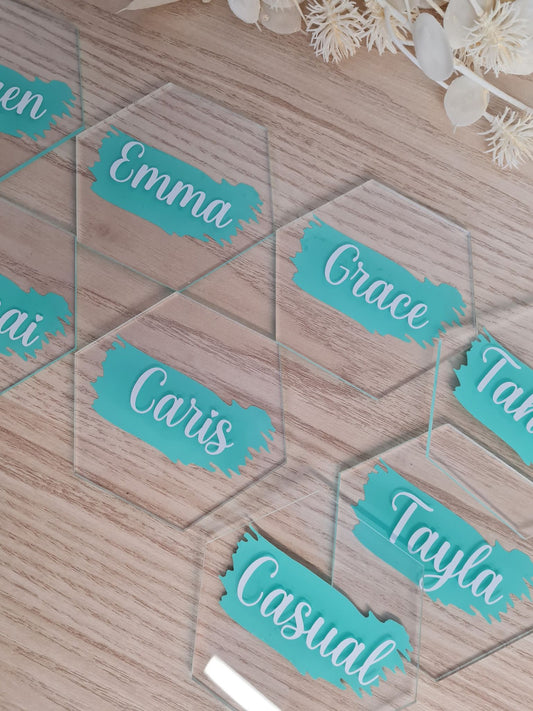 Hexagon Place Cards/ Coasters / Favours