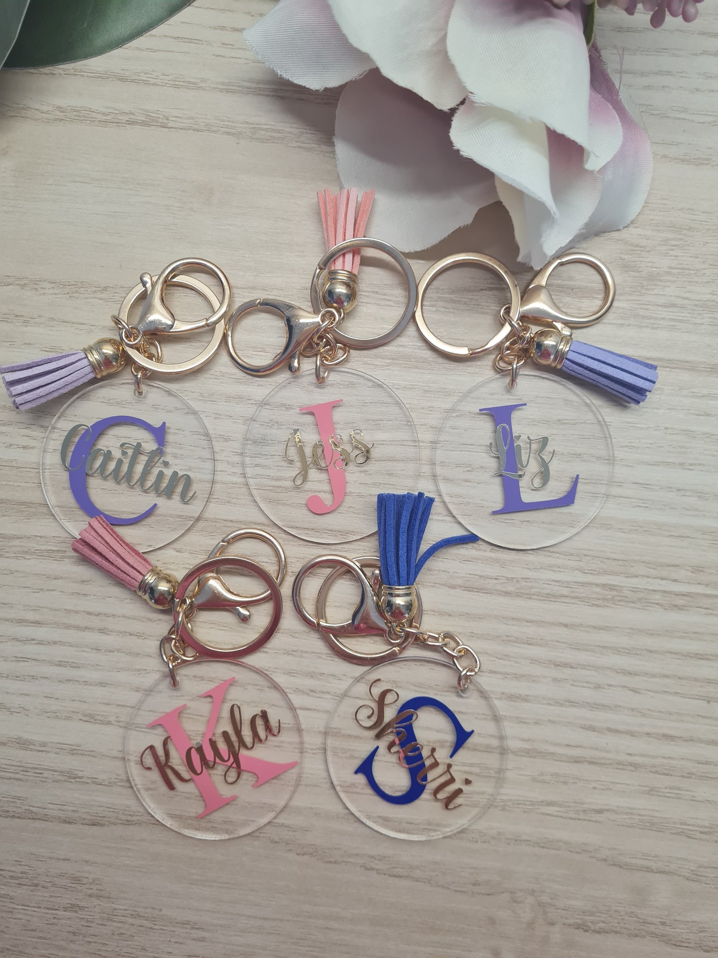 Gold Fixing Personalised Keyrings