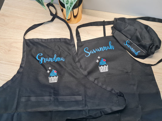 Adult Apron (Matching to kids apron + hat)