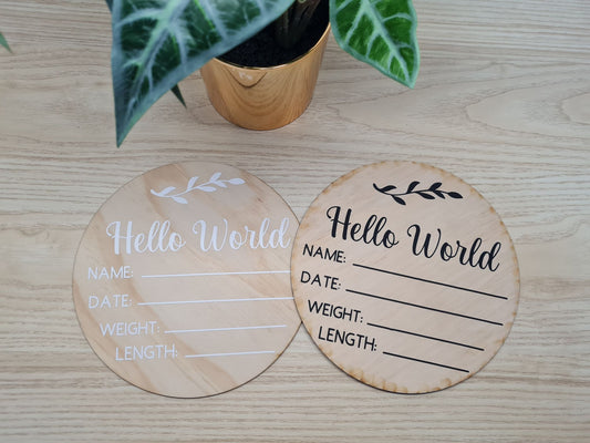 Hello World Plaque