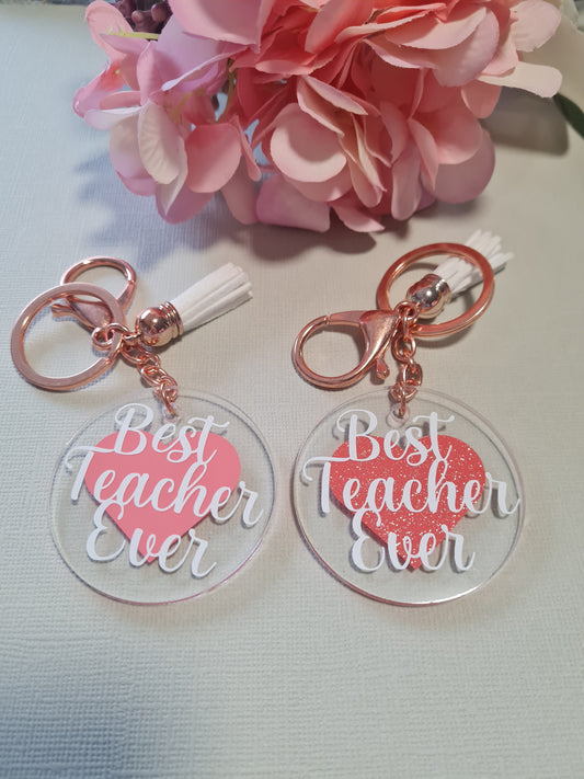 Best Teacher Ever Keyrings