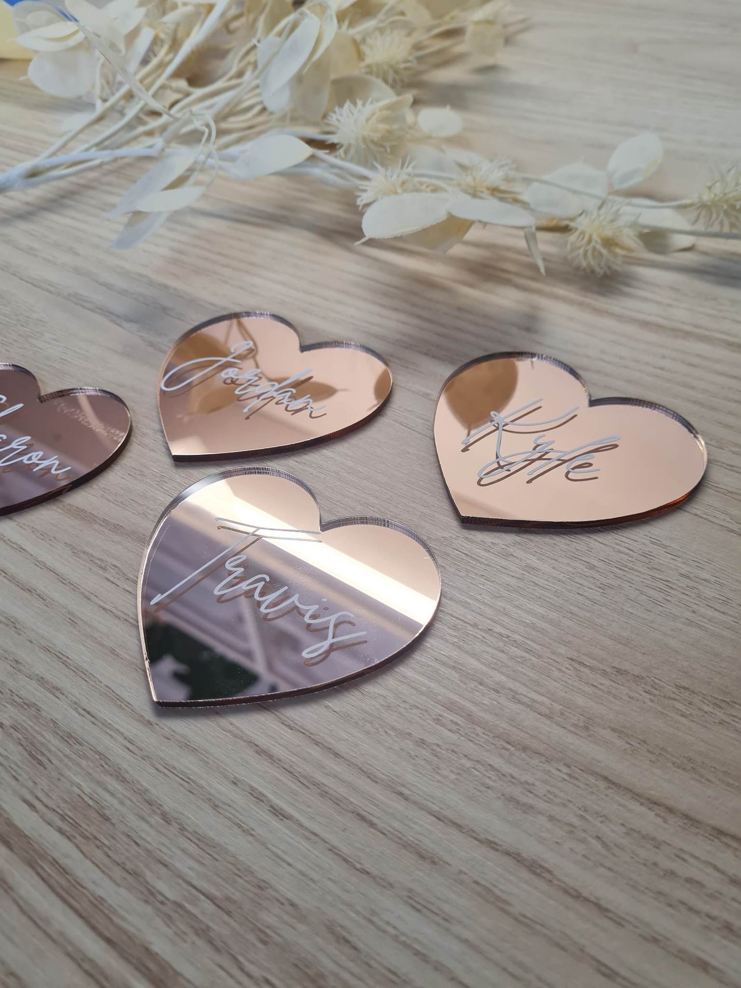 Rose Gold Place Cards